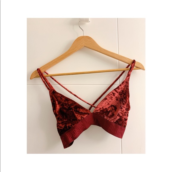 HOST PICK 💕 VS PINK - Velvet Triangle Bralette - Picture 2 of 3